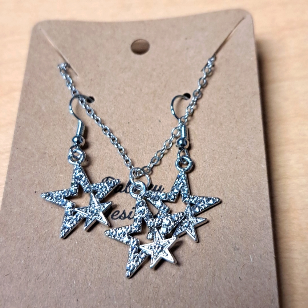 Earrings and necklace